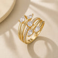 Strålende Geometrisk Ring med Zirkonia