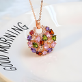 MULTI GEMSTONE CHARM NECKLACE