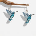 Blue Crystal Hummingbird Earrings