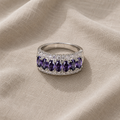Bohemian Ametystring med Cubic Zirconia