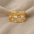 Couture Stableringe i Guldtone