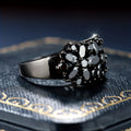 Shimmery Black Zirconia Ring