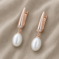 Elite Rosegold Perle Dråbeøreringe