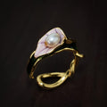 Pearl Petal Twist Åben Justerbar Ring