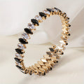 Marquise Zirconia Onyx Armbånd