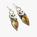 "Wisdom & Wonder" Barn Owl Earrings - Silver Statement Drops