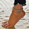 Tornozeleira com turquesa