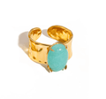 Elegant Amazonit Blå Gudinde Ring