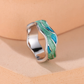 Enamel Sea Wave Ring