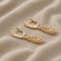 Majestic Sculpted Grid Accent Dangles