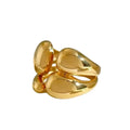 To-tonet guld sølv stabelbar ring