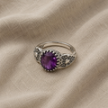 Ornamenteret Ovalring med Zirkonia