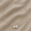 Pearl Teardrop Duo Charm Halskæde