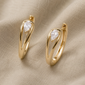 Radiant Zirconia tidsløse øreringe