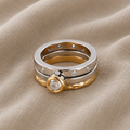 Retro Two Tone Ring Set