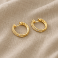 Studded Crystal Hoop Earrings