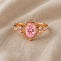 Tidløs Oval Halo-ring