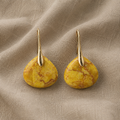 Vintage Emperor Marble Teardrop Earrings
